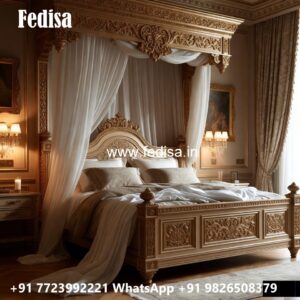 Stylish Luxury Bed Design with Decorative Headboard No-1760