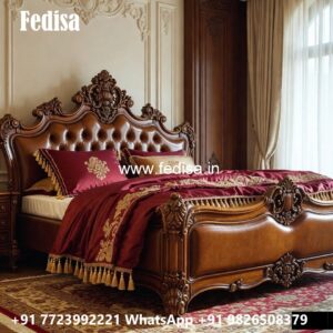 Luxury Bed Design with Stylish Fabric Headboard No-1778