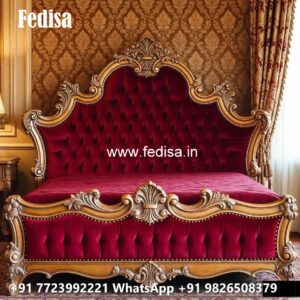 Luxury Bed Design with Decorative Golden Patterns No-1784