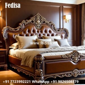 Luxury Bed Design with Royal Decorative Finish No-1835