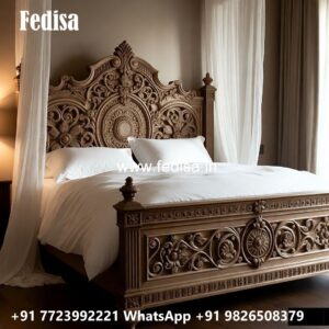 Luxury Bed Design with Artistic Golden Details No-1852
