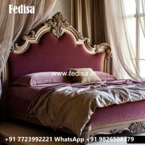 Luxury Bed Design with Elegant Upholstered Headboard No-1878
