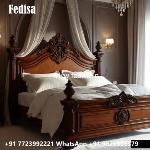 Premium Wooden Luxury Bed Design for Elegant Homes No-1881