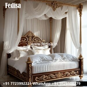 Luxury Bed Design with Premium Wooden Texture No-1892
