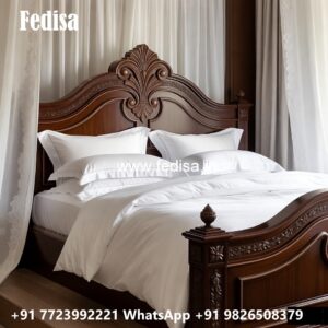 Luxury Bed Design with Elegant Royal Bedroom Theme No-1945