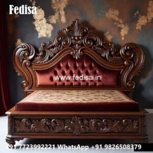 Modern Luxury Bed Design with Elegant Decorative Patterns No-1949