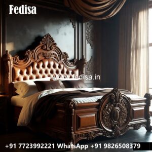 Elegant Luxury Bed Design with Modern Wooden Appeal No-1958
