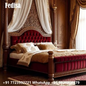 Stylish Luxury Bed Design with Decorative Wooden Texture No-1972