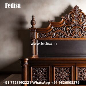 Premium Wooden Luxury Bed Design with Artistic Beauty No-1984