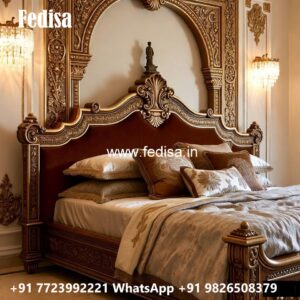 Luxury King Bed Design with Upholstered Headboard No-2011