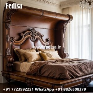 Modern Wooden Bed Design with Soft Upholstery No-2040