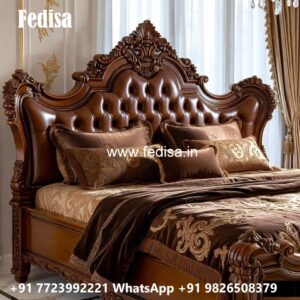 Luxury Wooden Bed Design with Classic Elegance No-2050