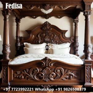 Classic Bed Design with Golden Finish No-2073