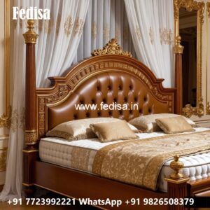White Classic Bed Design for Elegant Rooms No-2075