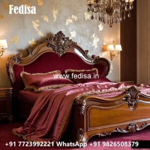 Unique Carved Wooden Classic Bed Design No-2242