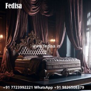 Rich Wooden Finish Classic Bed Design No-2259