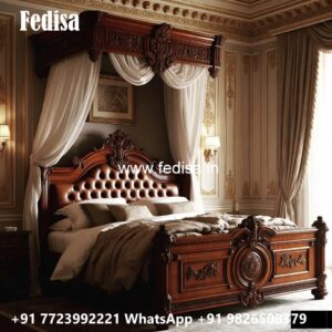 Stylish Carved Wooden Bed Design No-2287