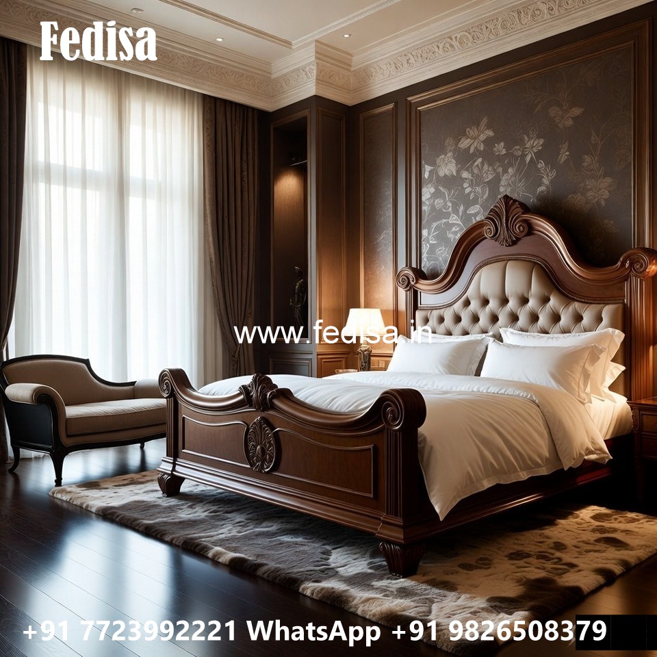 Classic Bed Design for Luxury Living Room Style Bedroom No-2351