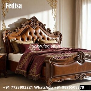 Beautiful Interior Wooden Bed Design No-2486