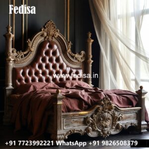 Luxury Bed Design with Elegant Bedroom Decor No-2579