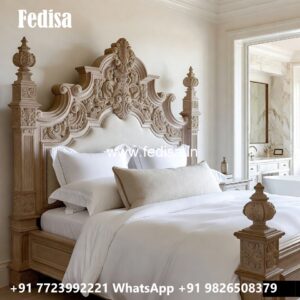 Modern Luxury Bed Design with Artistic Details No-2595