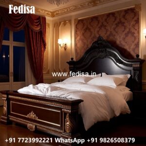 Luxury Bed Design with Royal Upholstered Finish No-2614