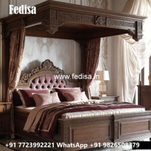 Luxury Bed Design with Stylish Fabric Headboard No-2628