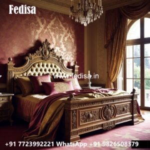 Modern Luxury Bed Design with Decorative Headboard No-2644