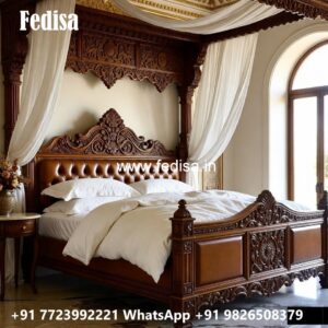 Luxury Bed Design with Decorative Headboard Lighting No-2676