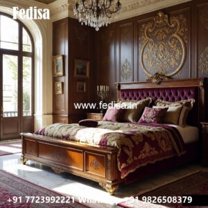 Luxury Bed Design with Stylish Fabric Texture No-2687