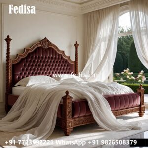 Modern Luxury Bed Design with Decorative Finish No-2727
