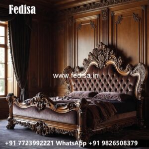 Premium Wooden Luxury Bed Design for Elegant Homes No-2731