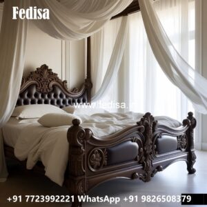 Modern Luxury Bed Design with Royal Decorative Elements No-2737
