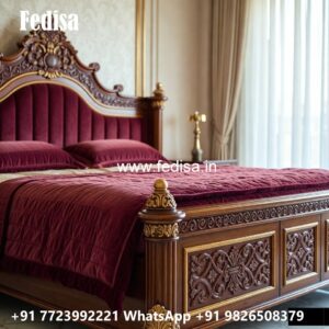 Premium Wooden Luxury Bed Design with Stylish Comfort No-2796