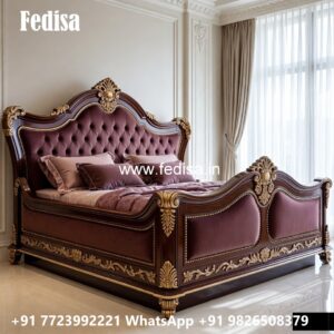 Modern Luxury Bed Design with Elegant Bedroom Theme No-2842