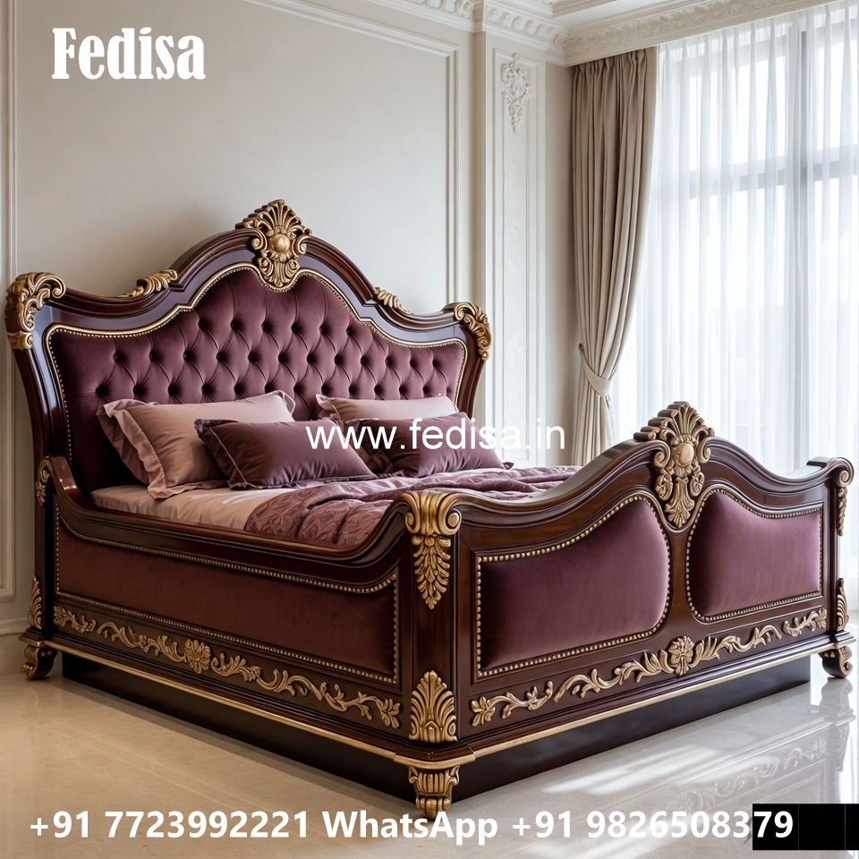 Modern Luxury Bed Design with Elegant Bedroom Theme No-2842