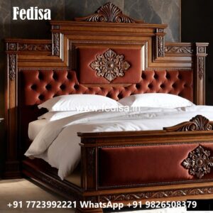 Luxury King Bed Design with Upholstered Headboard No-2861