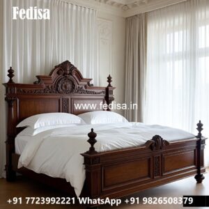 Elegant Wooden Classic Bed Design No-2952