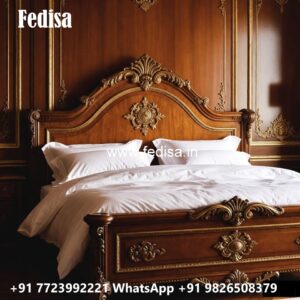Stylish Elegant Wooden Bed Design Ideas No-3252