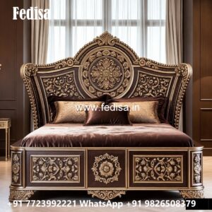 Beautiful Royal Bed Design for Couples No-3360