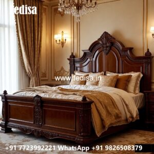 Royal Luxury Wooden Bed Design Ideas No-3387