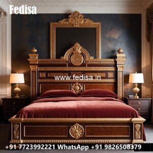 Stylish Wooden Luxury Bed Design for Modern Homes No-3474