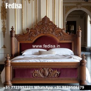 Elegant Wooden Luxury Bed Design for Homes No-3492