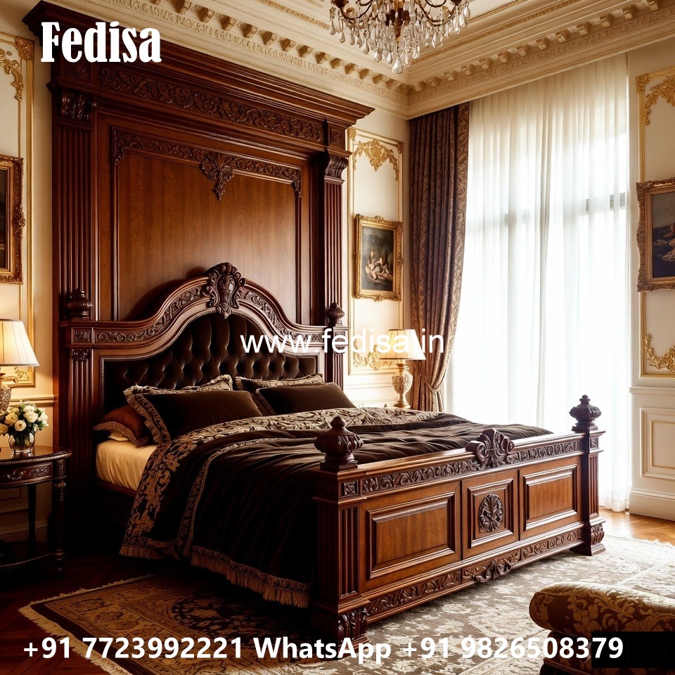 Stylish Luxury Bed Design for Master Bedroom Decor No-3531