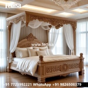 Luxury Bed Design with Decorative Upholstered Panels No-3558