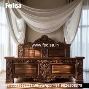 Luxury Bed Design with Modern Wooden Appeal No-3574