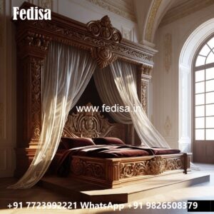 Luxury Bed Design with Stylish Royal Bedroom Theme No-3576