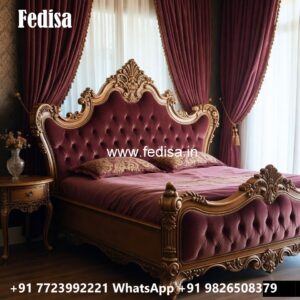 Modern Luxury Bed Design with Decorative Finish No-3577