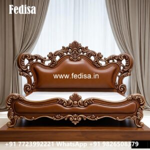 Luxury Bed Design with Elegant Upholstered Headboard No-3578