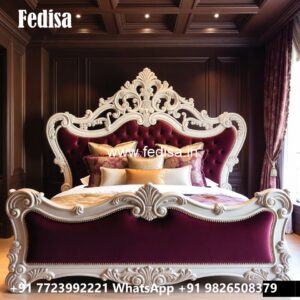Stylish Luxury Bed Design with Royal Wooden Finish No-3602